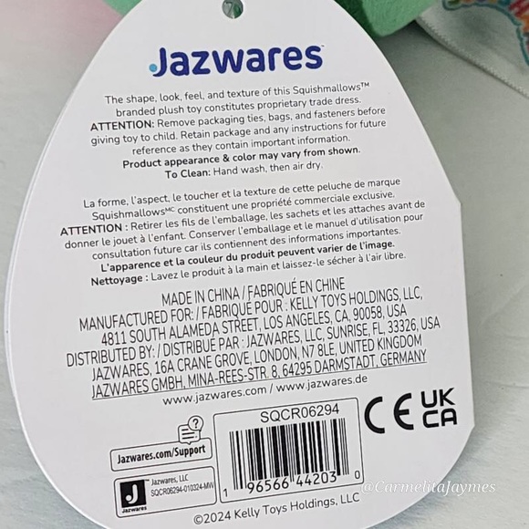 DAMARIS 🍉🦛 Watermelon Hippo Crossover Original Squishmallow By Kellytoy NWT - Picture 7 of 8